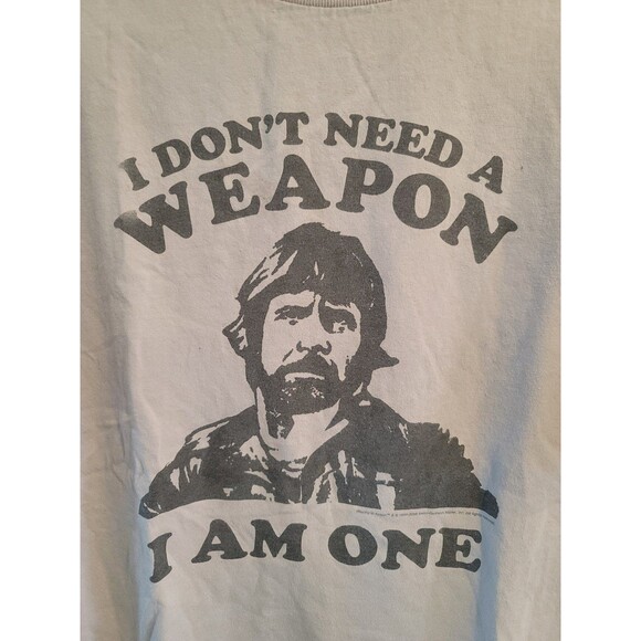 Vintage Chuck Norris Missing In Action Shirt Adult Medium Movie Promo Beige Rare - Picture 2 of 8